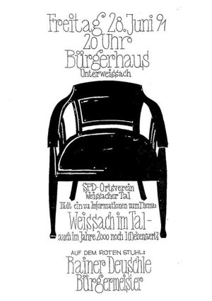 Plakat zum 6. Roten Stuhl