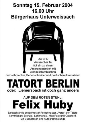 Plakat zum 27. Roten Stuhl