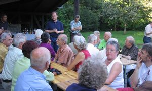 Der Ortsverein beim traditionellen Sommertreff auf dem Hörnle in Allmersbach