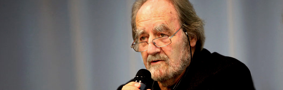 Felix Huby auf dem Roten Stuhl.